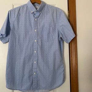 Old Navy blue/white pattern short button down